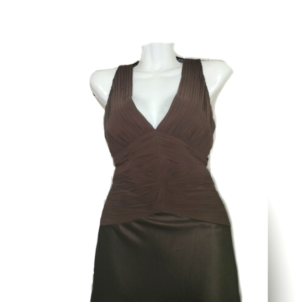 Brown gown with cropped jacket - Picture 5 of 11